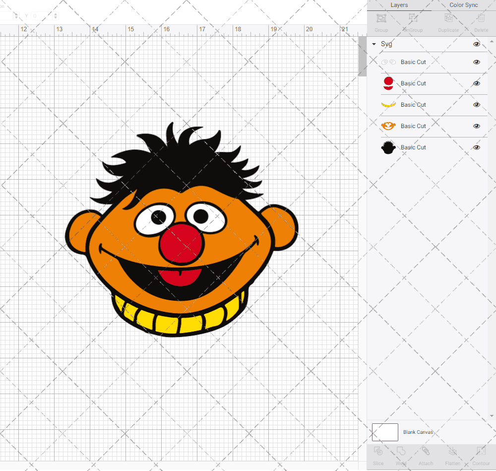 Ernie - Sesame Street, Svg, Dxf, Eps, Png SvgShopArt