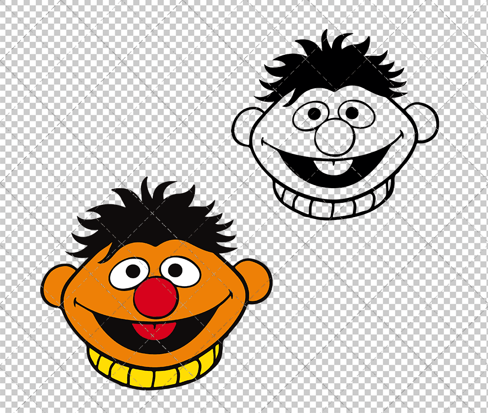 Ernie - Sesame Street, Svg, Dxf, Eps, Png SvgShopArt