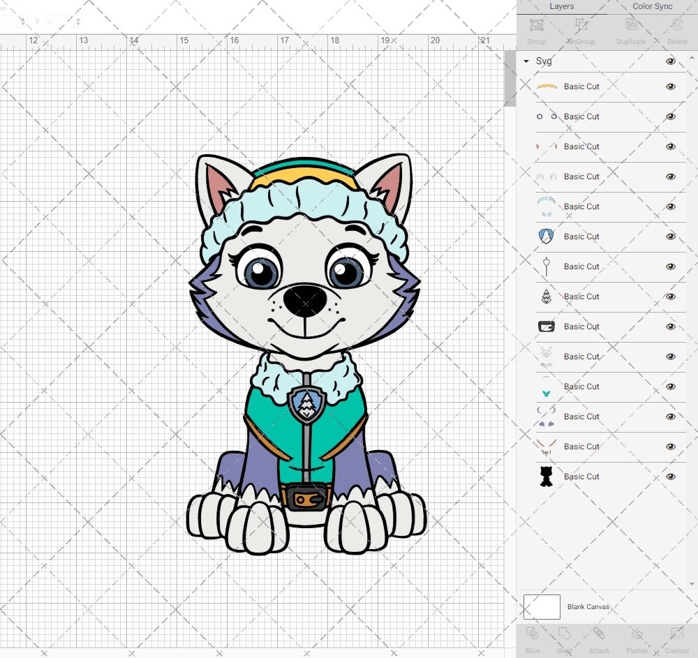 Everest - Paw Patrol 003, Svg, Dxf, Eps, Png SvgShopArt