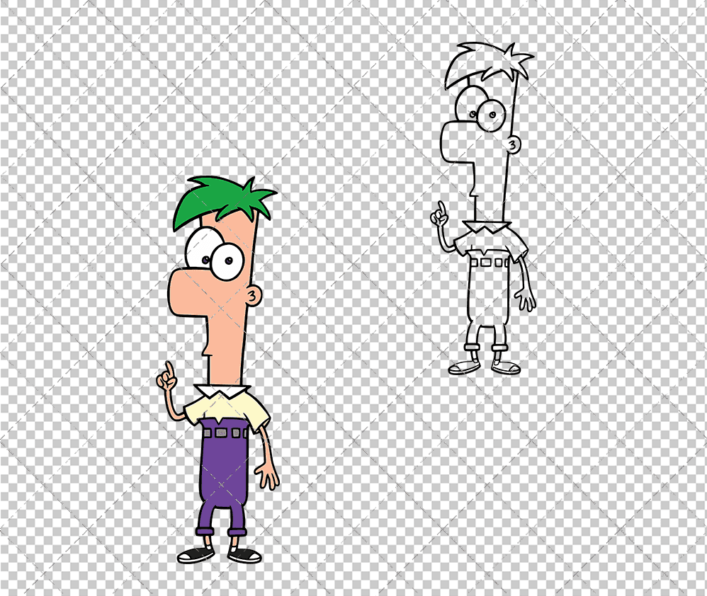 Ferb Fletcher - Phineas and Ferb 002, Svg, Dxf, Eps, Png SvgShopArt