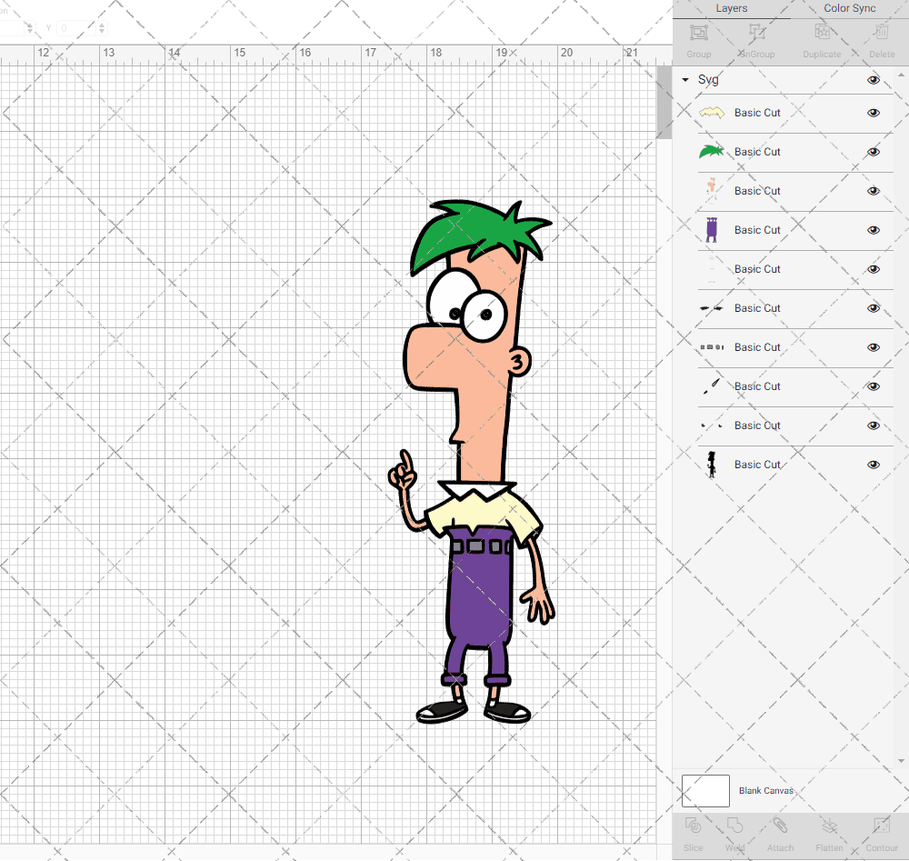 Ferb Fletcher - Phineas and Ferb 002, Svg, Dxf, Eps, Png SvgShopArt