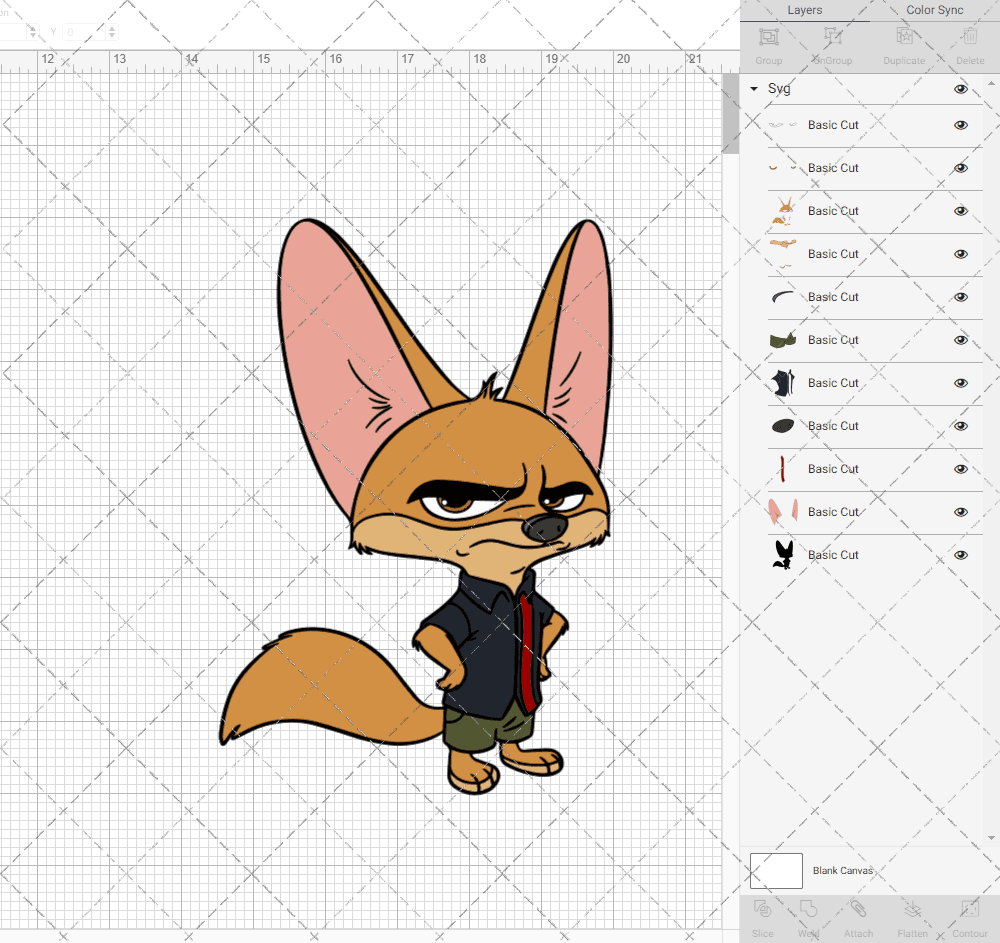 Finnick - Zootopia, Svg, Dxf, Eps, Png SvgShopArt