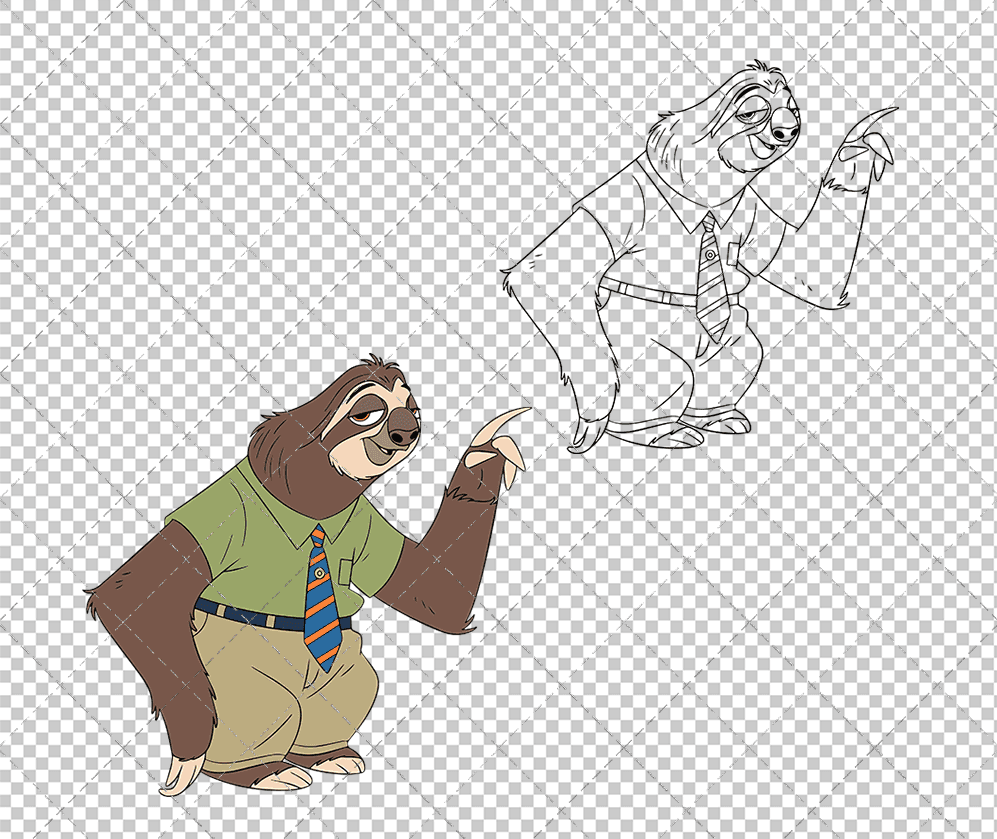 Flash The Sloth - Zootopia, Svg, Dxf, Eps, Png - SvgShopArt