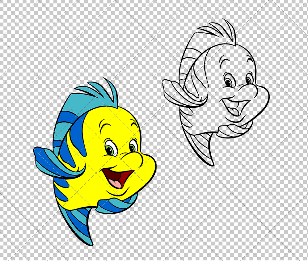 Flounder - The Little Mermaid, Svg, Dxf, Eps, Png SvgShopArt