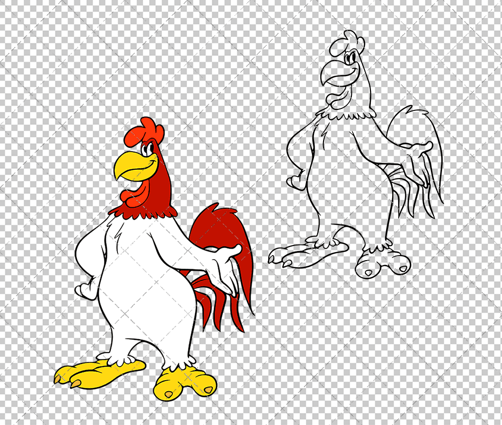 Foghorn Leghorn - Looney Tunes 004, Svg, Dxf, Eps, Png SvgShopArt