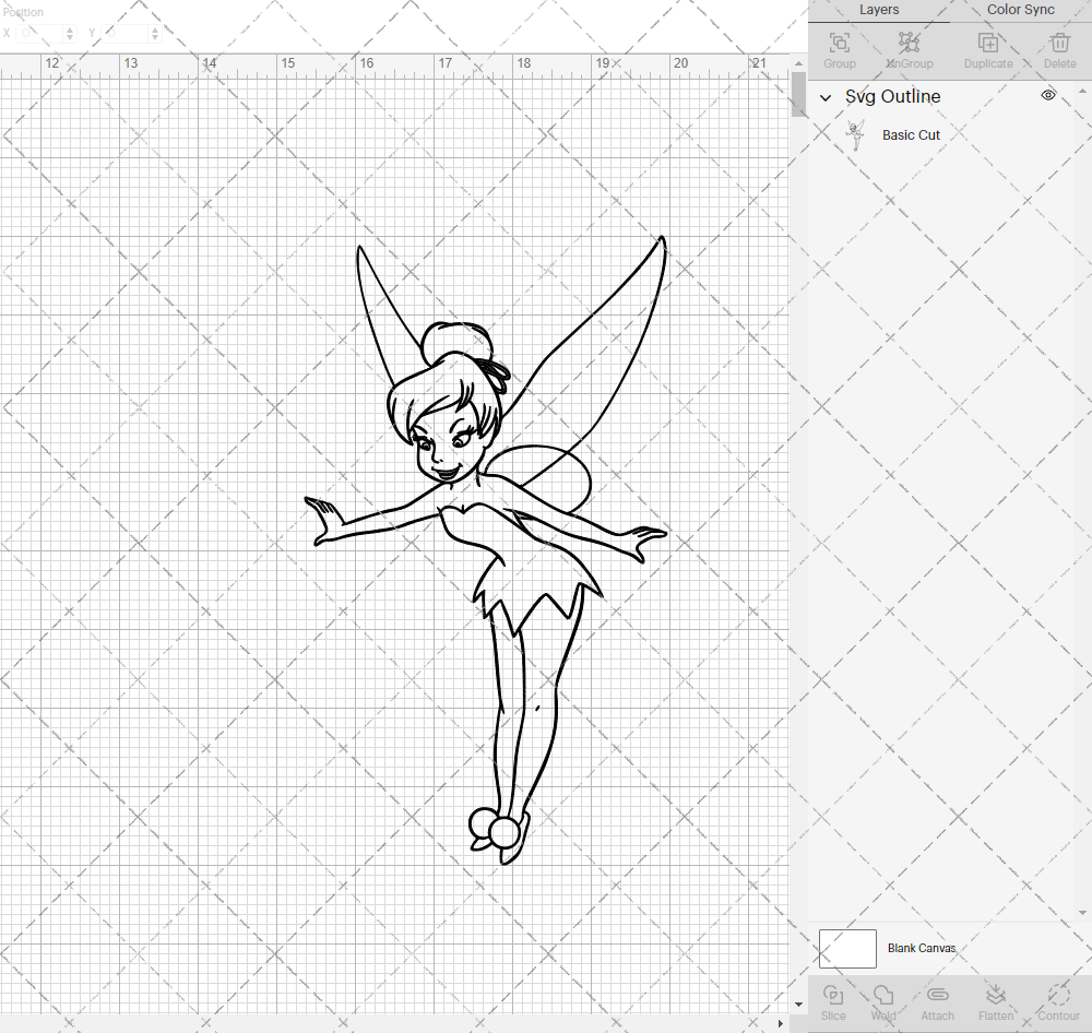 Tinker Bell - Peter Pan 003, Svg, Dxf, Eps, Png - SvgShopArt