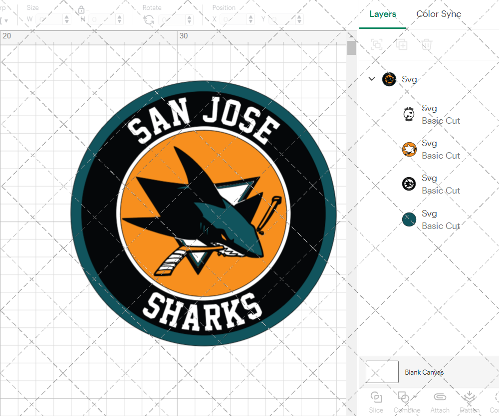 San Jose Sharks Circle 2007 002, Svg, Dxf, Eps, Png - SvgShopArt