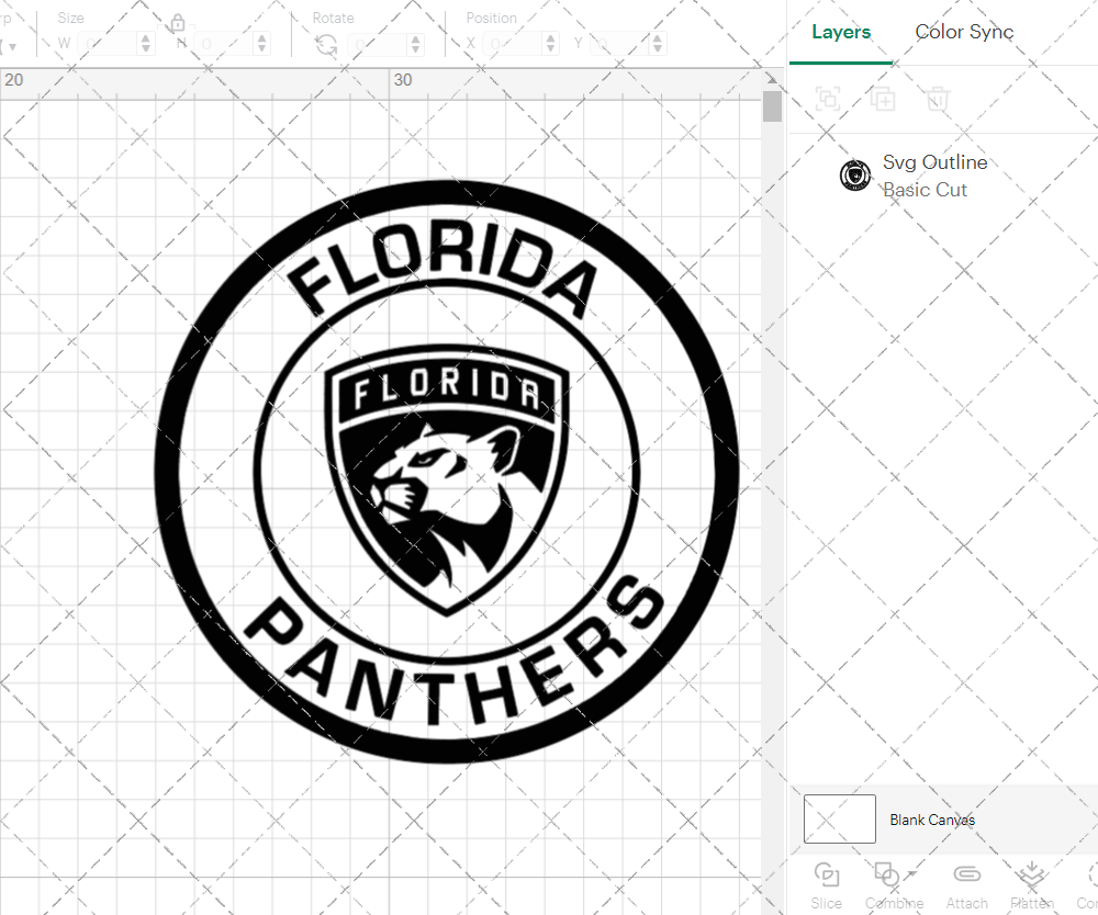 Florida Panthers Circle 2016 002, Svg, Dxf, Eps, Png - SvgShopArt