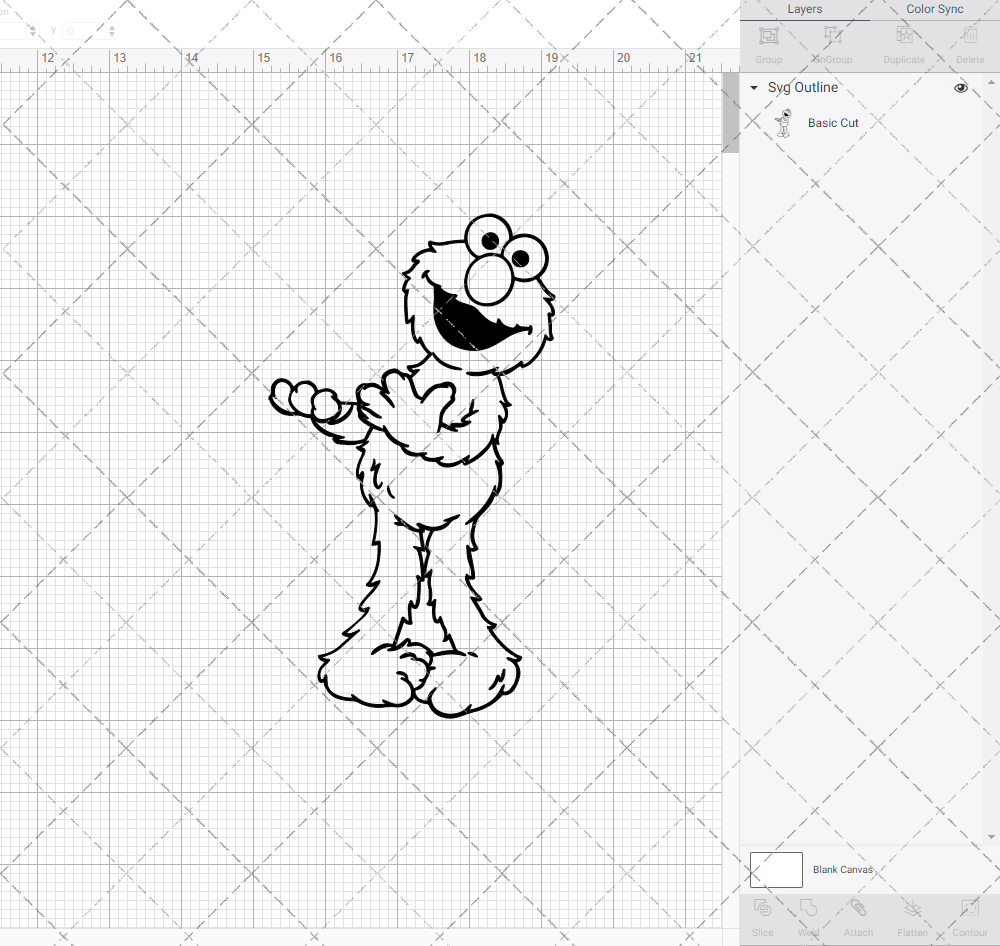 Elmo - Sesame Street 003, Svg, Dxf, Eps, Png - SvgShopArt