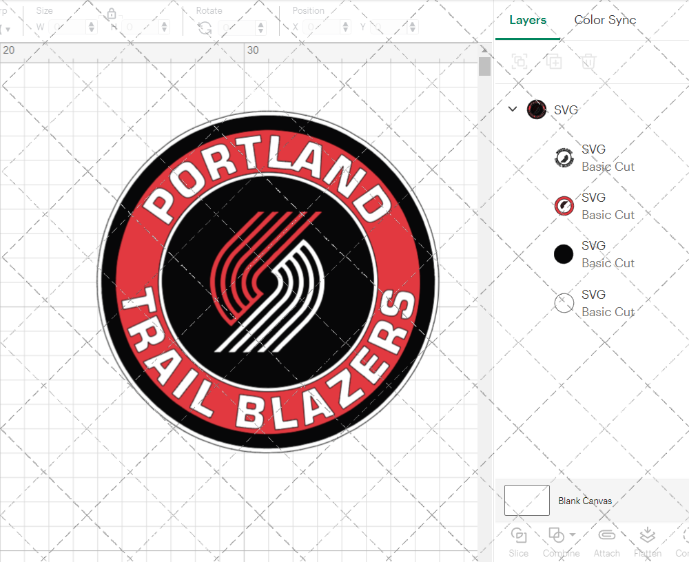 Portland Trail Blazers Circle 2017, Svg, Dxf, Eps, Png - SvgShopArt