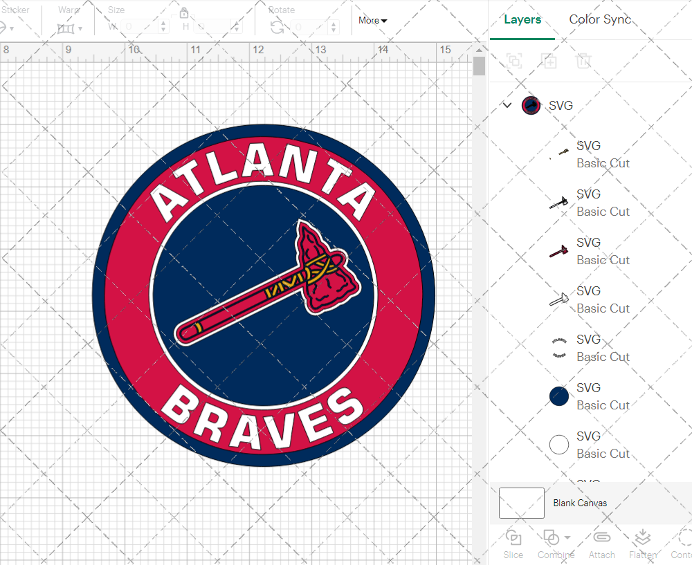 Atlanta Braves Circle 2017, Svg, Dxf, Eps, Png - SvgShopArt