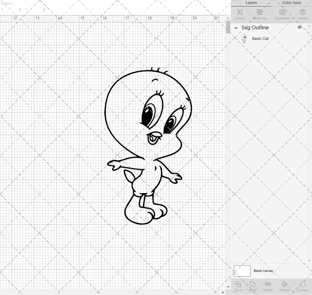 Tweety - Baby Looney Tunes 002, Svg, Dxf, Eps, Png - SvgShopArt