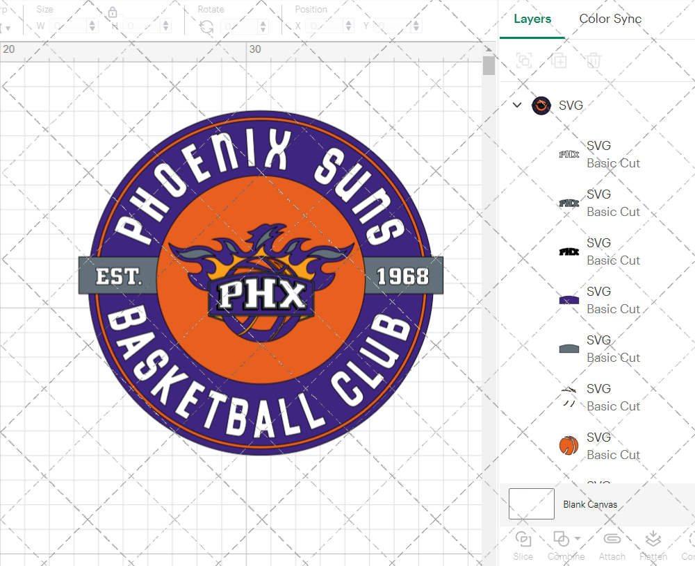 Phoenix Suns Circle 2000, Svg, Dxf, Eps, Png - SvgShopArt