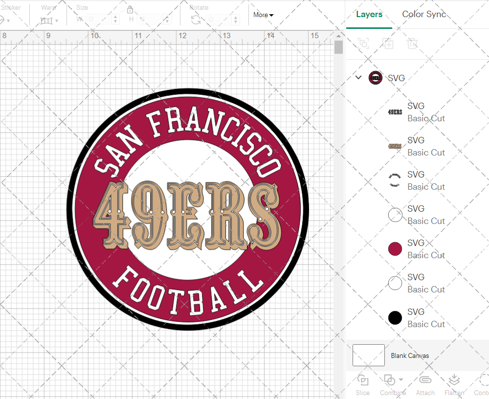 San Francisco 49Ers Circle 1996 004, Svg, Dxf, Eps, Png - SvgShopArt