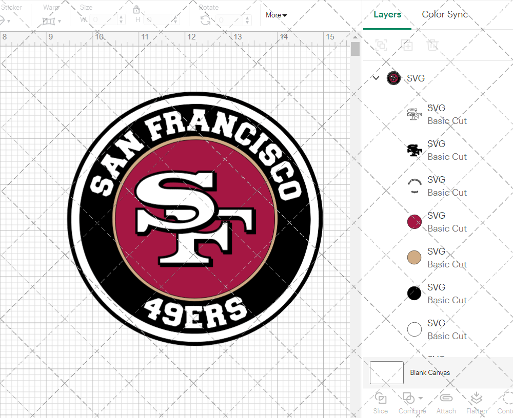 San Francisco 49Ers Circle 1996 002, Svg, Dxf, Eps, Png - SvgShopArt