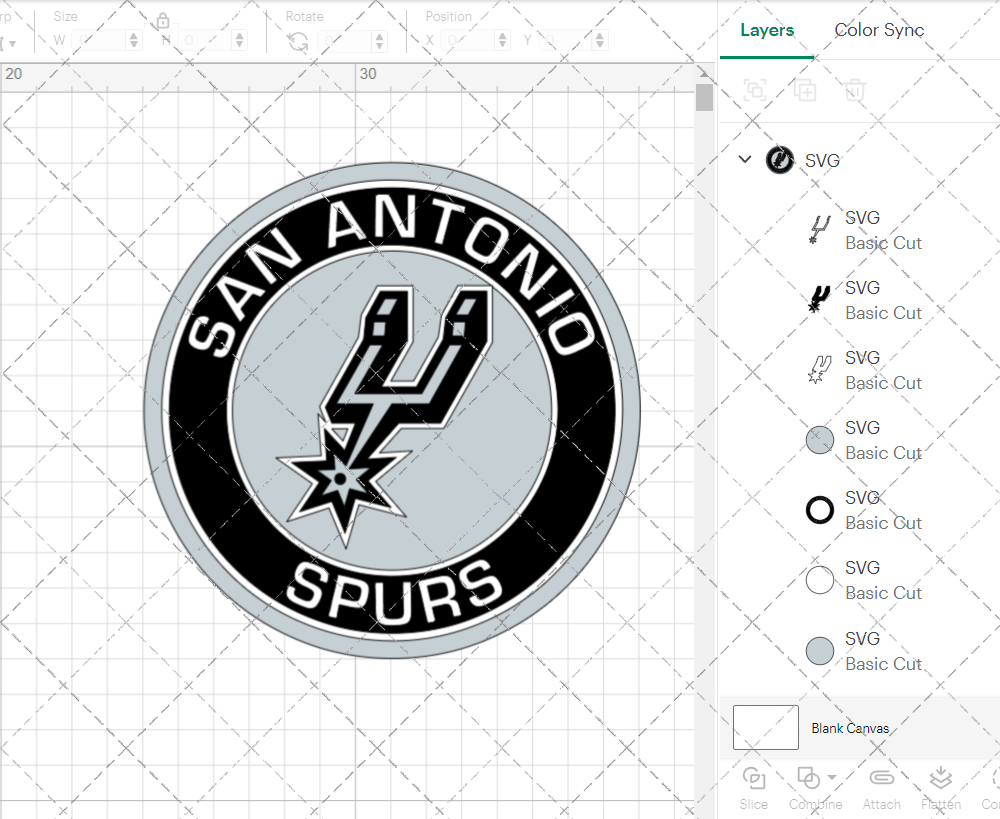 San Antonio Spurs Circle 2017, Svg, Dxf, Eps, Png - SvgShopArt