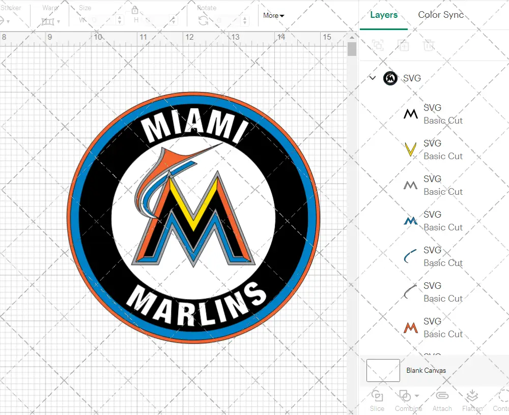 Miami Marlins Circle 2012, Svg, Dxf, Eps, Png - SvgShopArt