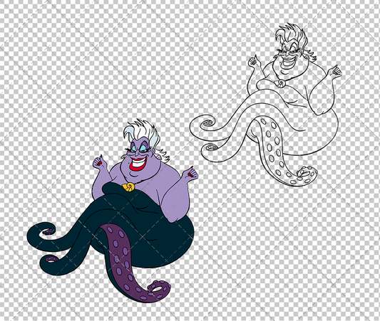 Ursula - The Little Mermaid 002, Svg, Dxf, Eps, Png - SvgShopArt