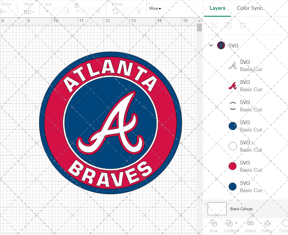 Atlanta Braves Circle 2007 002, Svg, Dxf, Eps, Png - SvgShopArt