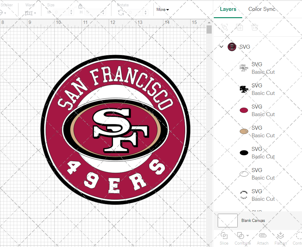 San Francisco 49Ers Circle 1996 003, Svg, Dxf, Eps, Png - SvgShopArt