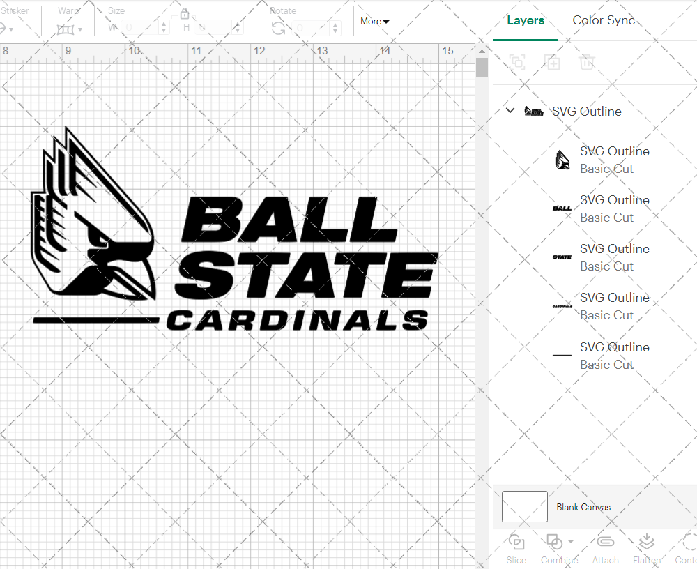 Ball State Cardinals Alternate 2015 002, Svg, Dxf, Eps, Png - SvgShopArt