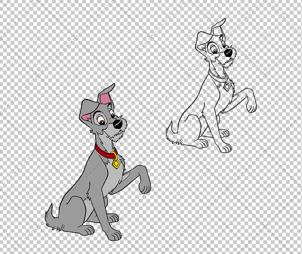 Tramp - Lady and the Tramp 002, Svg, Dxf, Eps, Png - SvgShopArt