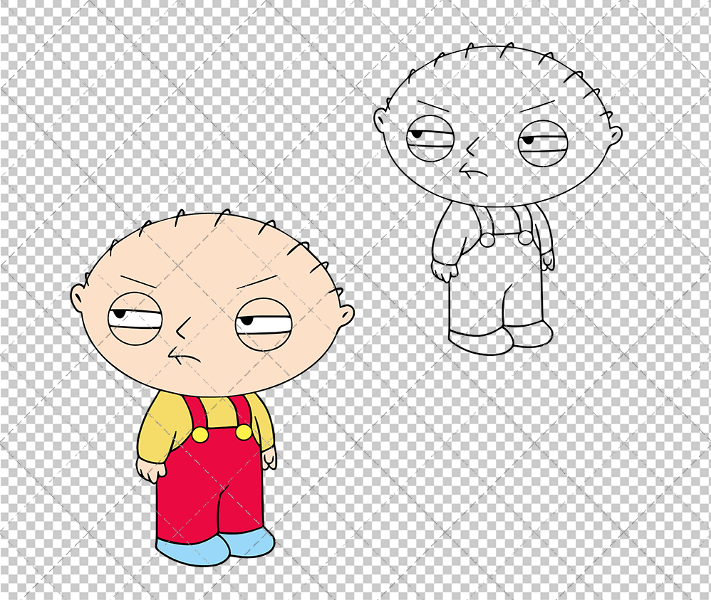 Stewie Griffin - Family Guy 002, Svg, Dxf, Eps, Png - SvgShopArt