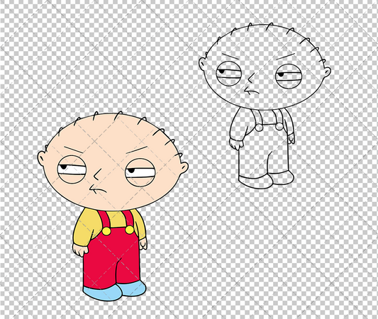 Stewie Griffin - Family Guy 002, Svg, Dxf, Eps, Png - SvgShopArt