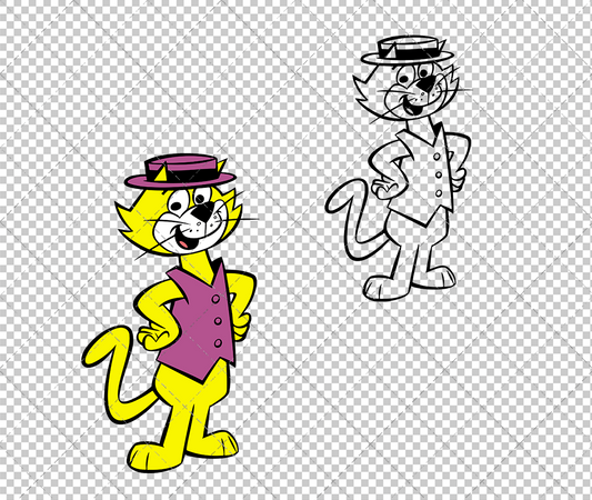 Top Cat, Svg, Dxf, Eps, Png - SvgShopArt