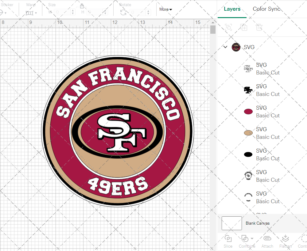 San Francisco 49Ers Circle 1996, Svg, Dxf, Eps, Png - SvgShopArt