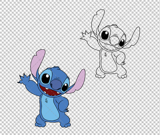 Stitch - Lilo and Stitch 006, Svg, Dxf, Eps, Png - SvgShopArt