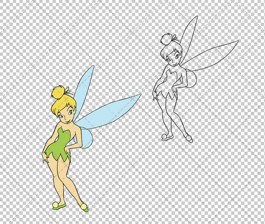 Tinker Bell - Peter Pan, Svg, Dxf, Eps, Png - SvgShopArt