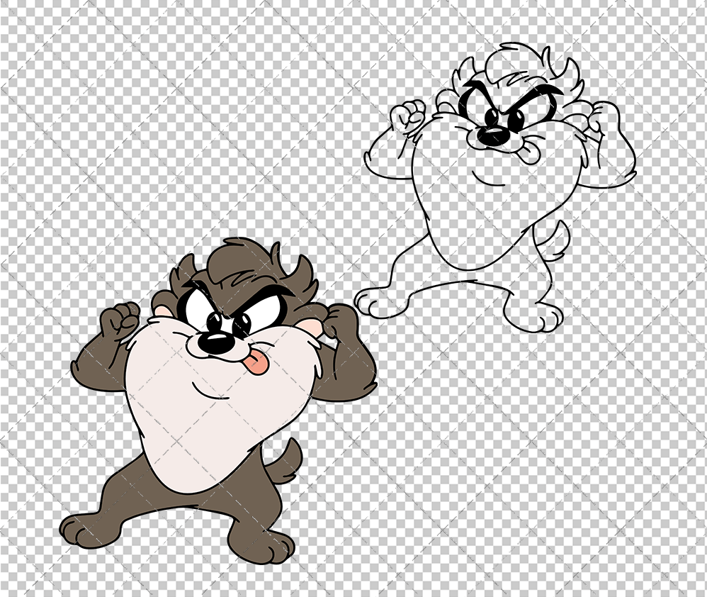 Tasmanian Devil - Baby Looney Tunes 002, Svg, Dxf, Eps, Png - SvgShopArt