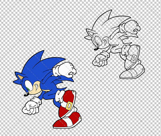 Sonic the Hedgehog 007, Svg, Dxf, Eps, Png - SvgShopArt