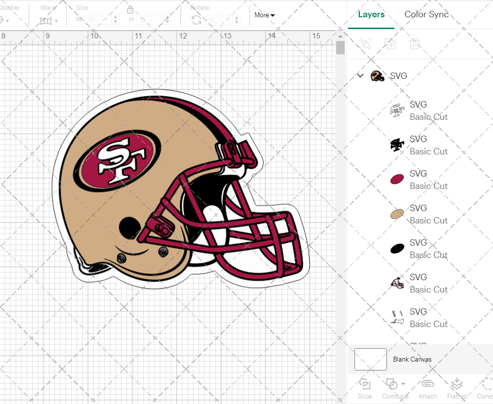 San Francisco 49ers Helmet 1996 002, Svg, Dxf, Eps, Png - SvgShopArt