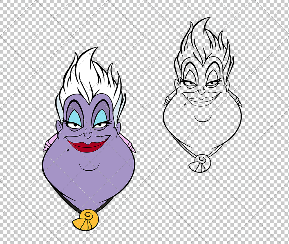 Ursula - The Little Mermaid, Svg, Dxf, Eps, Png - SvgShopArt