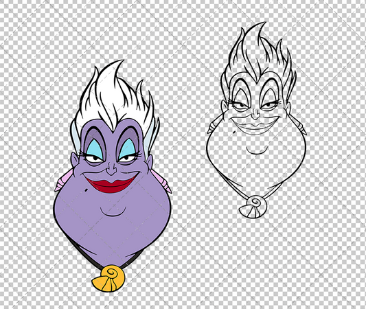 Ursula - The Little Mermaid, Svg, Dxf, Eps, Png - SvgShopArt