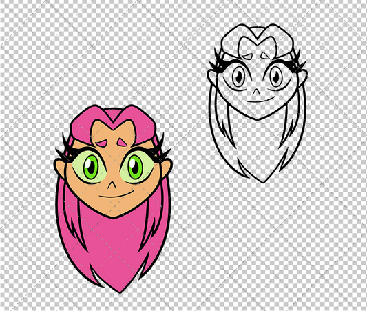 Starfire - Teen Titans Go, Svg, Dxf, Eps, Png - SvgShopArt