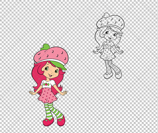 Strawberry Shortcake 002, Svg, Dxf, Eps, Png - SvgShopArt