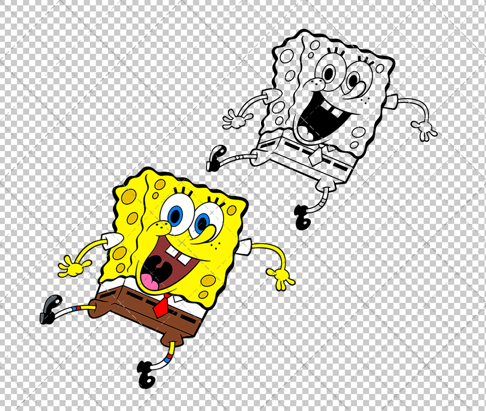 SpongeBob SquarePants 003, Svg, Dxf, Eps, Png - SvgShopArt