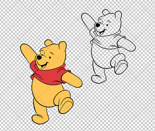 Winnie The Pooh 009, Svg, Dxf, Eps, Png - SvgShopArt