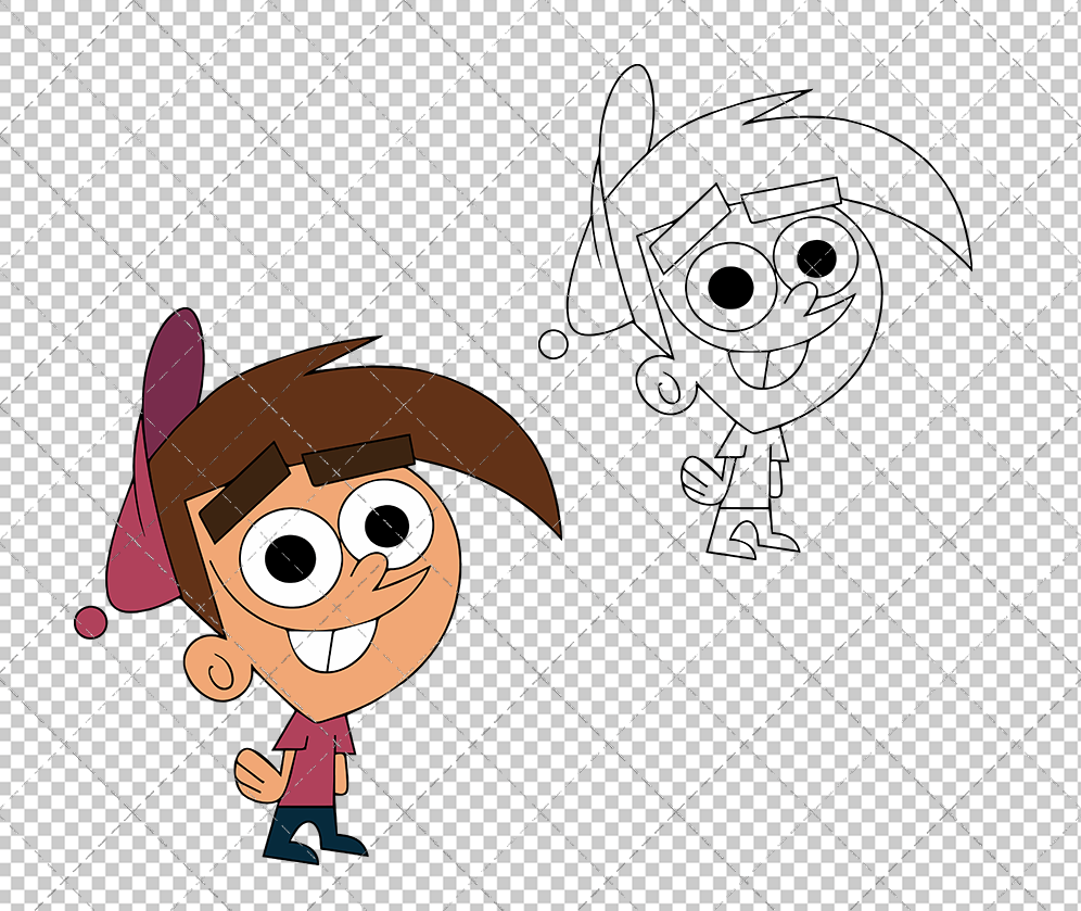 Timmy Turner - The Fairly Odd Parents 003, Svg, Dxf, Eps, Png - SvgShopArt