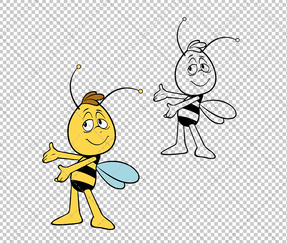 Willy - Maya The Bee 002, Svg, Dxf, Eps, Png - SvgShopArt