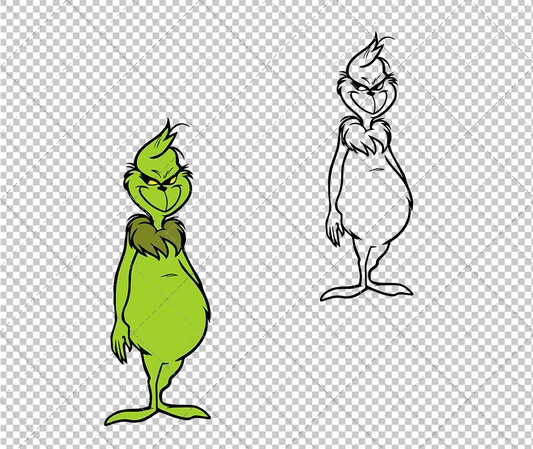 The Grinch 003, Svg, Dxf, Eps, Png - SvgShopArt