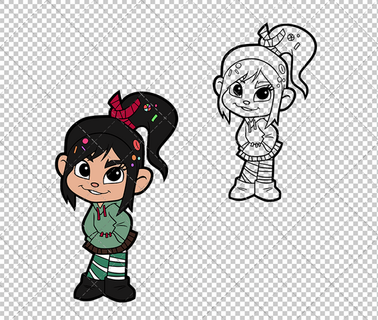 Vanellope - Wreck-It Ralph, Svg, Dxf, Eps, Png - SvgShopArt