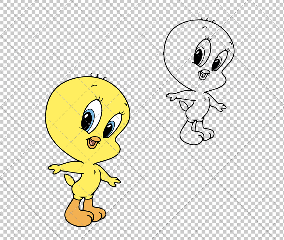 Tweety - Baby Looney Tunes 002, Svg, Dxf, Eps, Png - SvgShopArt