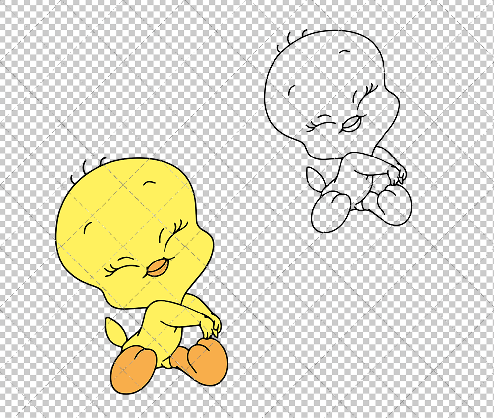 Tweety - Baby Looney Tunes, Svg, Dxf, Eps, Png - SvgShopArt