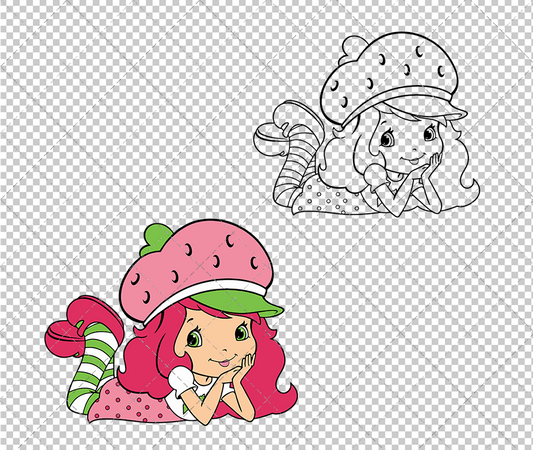 Strawberry Shortcake 004, Svg, Dxf, Eps, Png - SvgShopArt