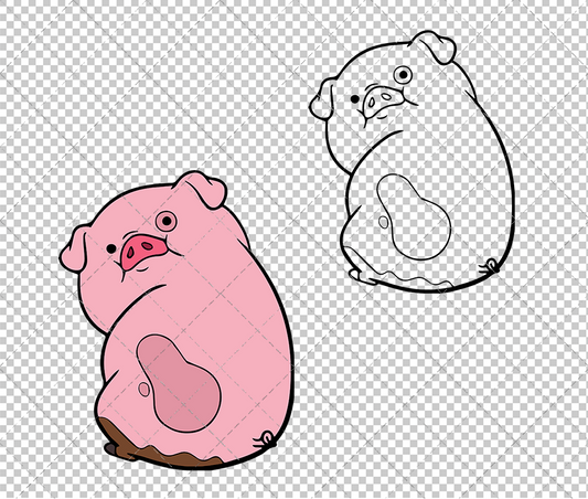 Waddles - Gravity Falls, Svg, Dxf, Eps, Png - SvgShopArt