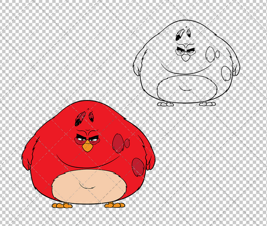 Terence - The Angry Birds, Svg, Dxf, Eps, Png - SvgShopArt